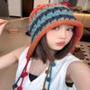 Retro Knitted Pom Pom Tassel Hat for Women – Fashionable and Versatile Headwear Accessory