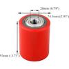 A Pair of Pallet Jack/Truck Wheels 3 X 3.75"with Pre-Installed Bearings, 20mm ID PU Tread - Includes Axles and Pins by JackCraft