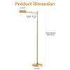 Dimmable Metal Floor Lamp, 12W LED Reading Floor Lamp with Swing Arm, 3 Color Temperature, Height Adjustable Standing Lamp