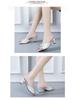 2022 Summer Mid-Heel Peep-Toe Bow Strap Stiletto Slippers for Women - Plus Size Available