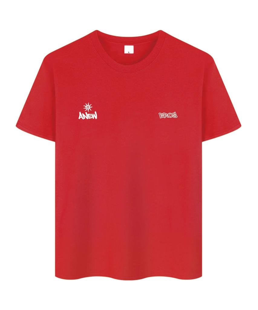 ANEWBROS Twin Logo Oversized Short Sleeve T-Shirt 10 Colors [Anse_9102] (B Type)