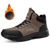 Nya herrvinterskor Varma plysch snöstövlar Högkvalitativa vattentäta höga herr-ankelkängor Utomhus herr vandringskängor Sneaker