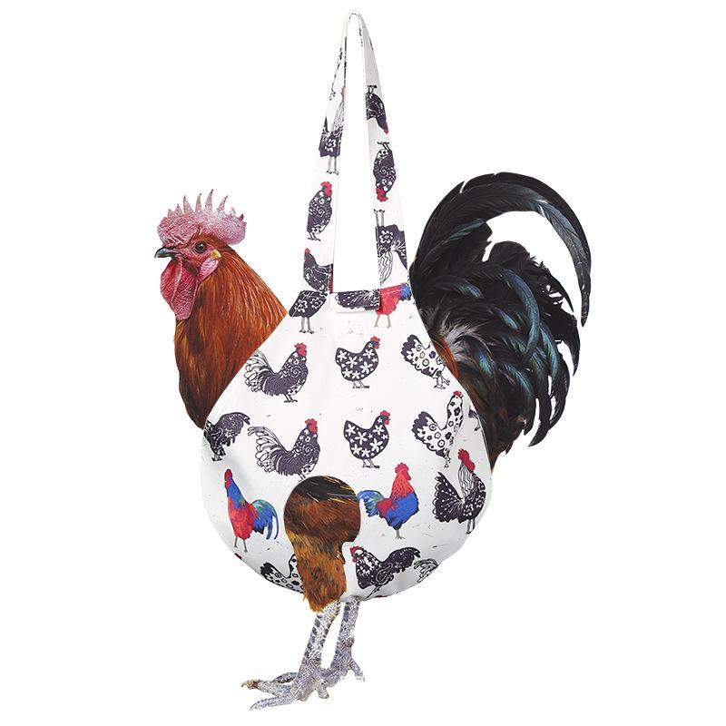 

Pet chicken outing bag, Cole duck travel satchel, chicken tote bag, cock catching bag pink flower chicken