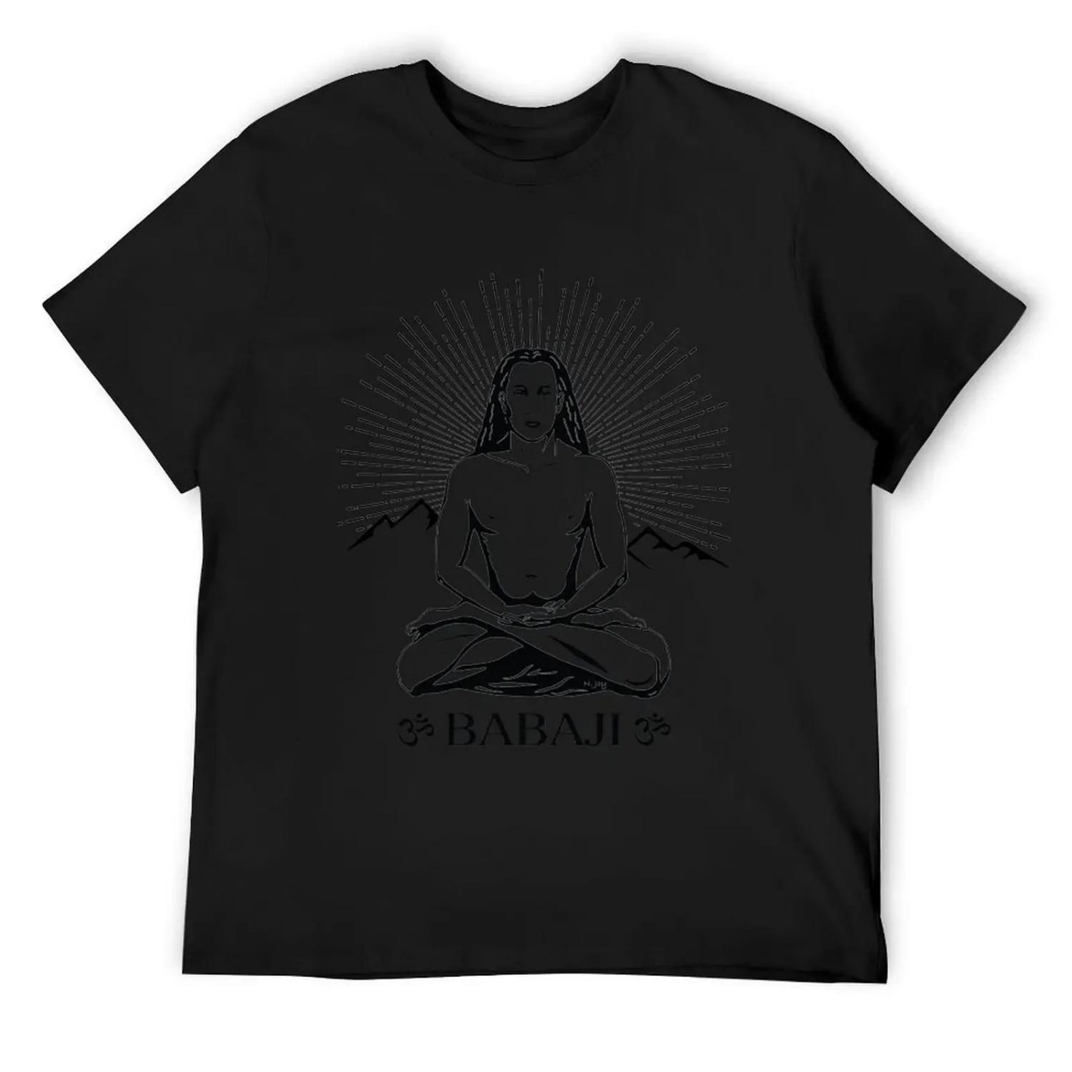 Mahavatar Babaji T-Shirt baggy shirts valentines clothes essential t shirt blacks Men s cotton t-shirt S