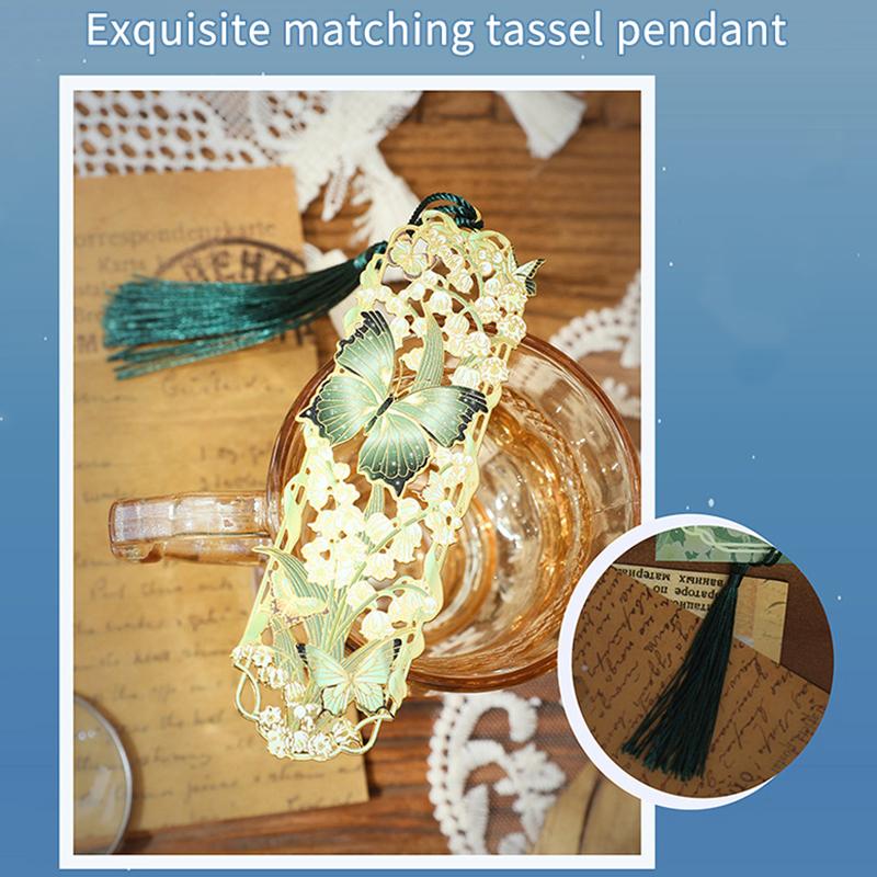 Κινέζικο Στυλ Φούντα Κοίλη Πεταλούδα Μεταλλικό Σελιδοδείκτης Δώρο Για Φοιτητές Δασκάλους Κλιπ Σελίδας Ανάγνωσης Σελιδοδείκτες Βιβλία Αξεσουάρ