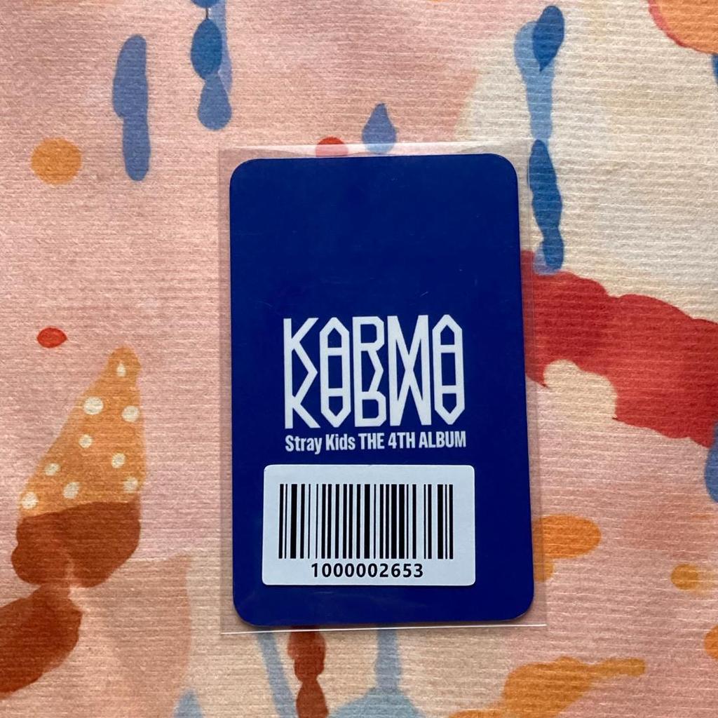 [USED] Korean StrayKids KARMA Fans Event Reno Trading Card