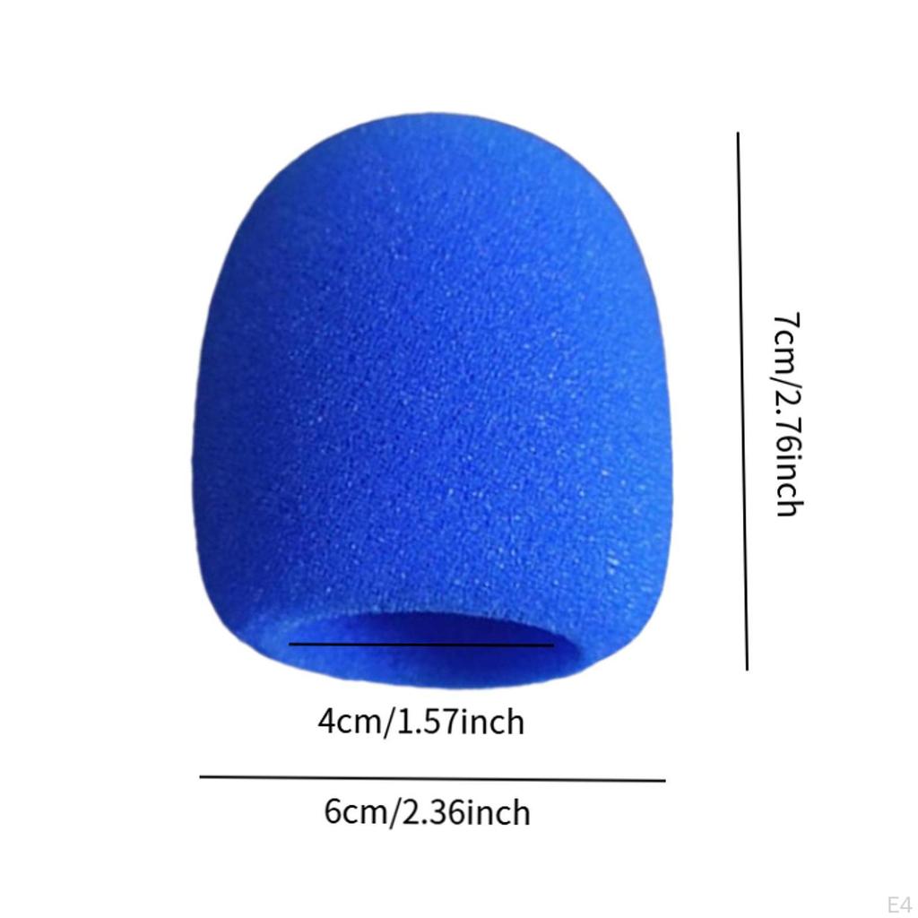 10 Pieces Handheld Microphone Cover Protection Windscreen Mic Sleeves Portable Sponge Foam