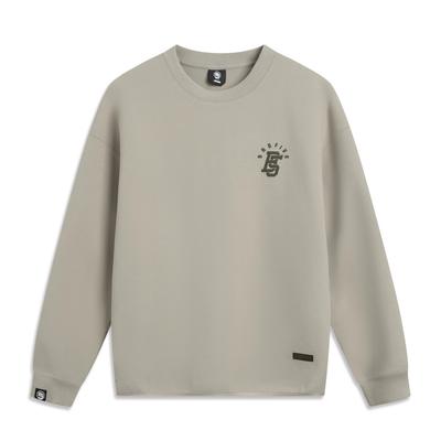 Li Ning Basketball Series Anti-Five Loose Casual Versatile Letter Comfortable Sweatshirt Men Sweatshirt AWDV861-3