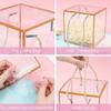 WTEMPO 10PCS Transparent Plastic Gift Boxes with Ropes Foldable Cube Clear Boxes Birthday Wedding Party Decor Favor Treat Boxes