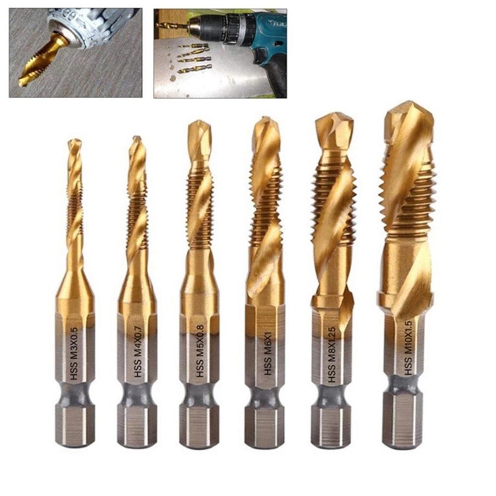 Integrated Tap Machine M10x1.5mm HSS Tap Set Compatible With Hand Drill For Aluminum Tapping For Plastic Processing