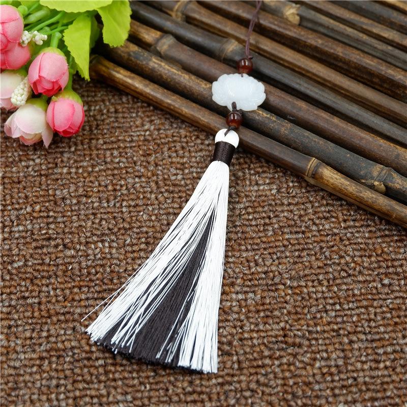 Antik Tofsig Öron i Två Färger, Kinesisk Stil Accessoar Hänge, Retro Klassiskt Fläkt Hänge, Väskhängande Smycke Hänge.