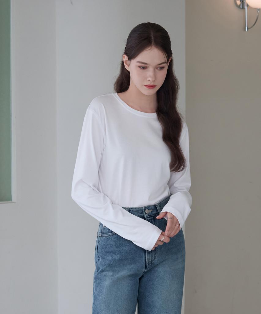 Deuloupisumeon Supima Silket Long Sleeve T-Shirt [White]