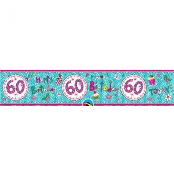 Rachel Ellen Happy Foil 60th Birthday Banner