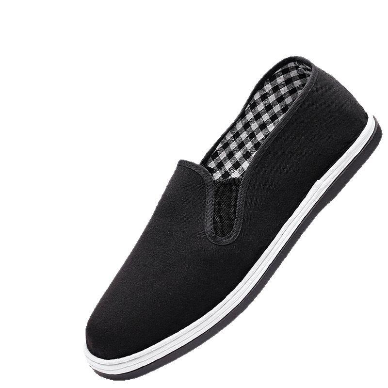Cloth shoes non-slip, wear-resistant and breathable handmade lasagna casual driving, labor insurance black cloth shoes
