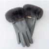 Women's Velvet Rabbit Fur Fleece-Lined Cycling Gloves - Warm, Non-Slip, Windproof, Thick Winter Gloves