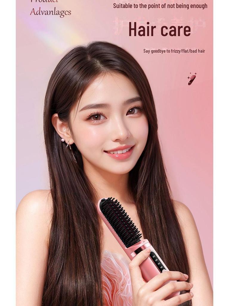 Portable USB Rechargeable Mini Wireless Hair Straightener