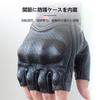 ZVCXOE Motorcycle Gloves Summer Half Finger Genuine Leather Goatskin Hard Protector Goatskin Punching Mesh