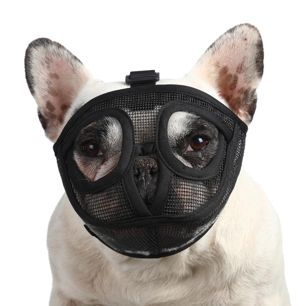 Short Snout Dog Muzzle Muzzle Breathable Mesh for Training Biting Barking
