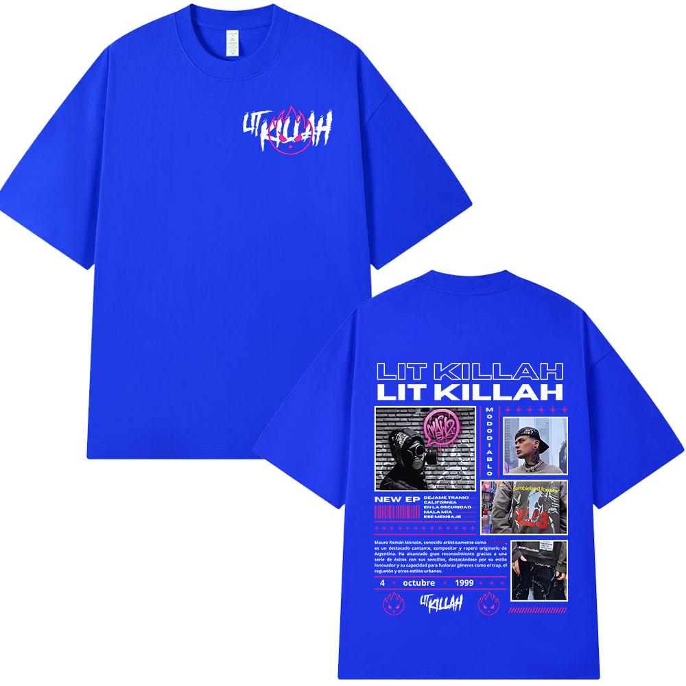 Rapper Lit Killah MAWZ Album Tshirt Tour Merch Short Sleeve Tee Shirt Unisex Women Clothing Cotton Loose Soft Tshirts Streetwear