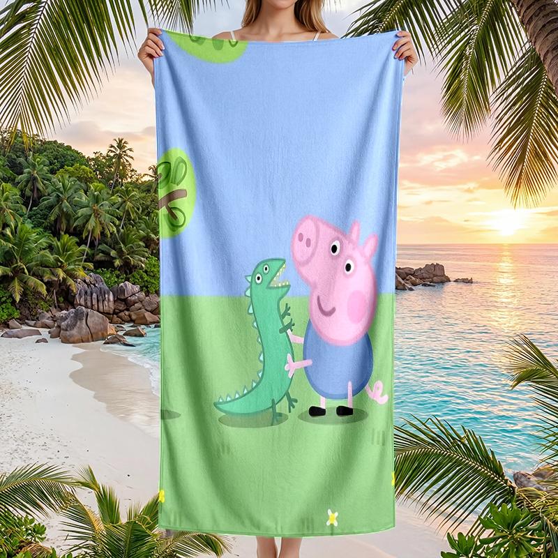Pink Pig Fashion Beach Towel: Ideal for Summer Adventures Soft, Absorbent and Quick Drying Suitable for Swimming and Bathing