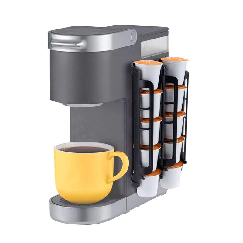 2Pcs Coffee Pod Holder Space Saving K-Cup Pod Storage Organizer Compatible With Keurig Coffee Makers Dual-Compartment Organizer