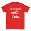 Paper Beats Rock T Shirt Beach Rock Paper Scissors Pure Cotton T Shirts For Male Hipster Tshirt ShortSleeve Vintage Clothes
