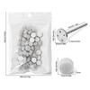 50Pcs 10 Mm Self-Adhesive Replaceable Sponge Buffing Pads Stainless Steel Disk For Pedicure Polish Accessories