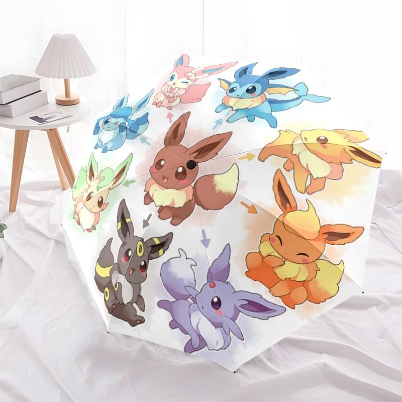 

1pc Adorable Pokémon Cartoon Cartoon Practical Umbrella, Portable 3-Fold Compact Umbrella, Suitable for Camping, Hiking and Travel, Ideal Easter