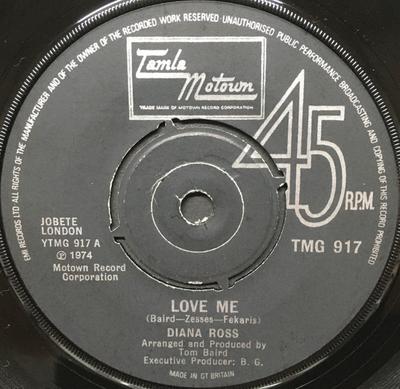 7-Zoll-Schallplatte DIANA ROSS - Love Me TMG917 Tamla Motown 1974 UK Soul/Funk Gebraucht