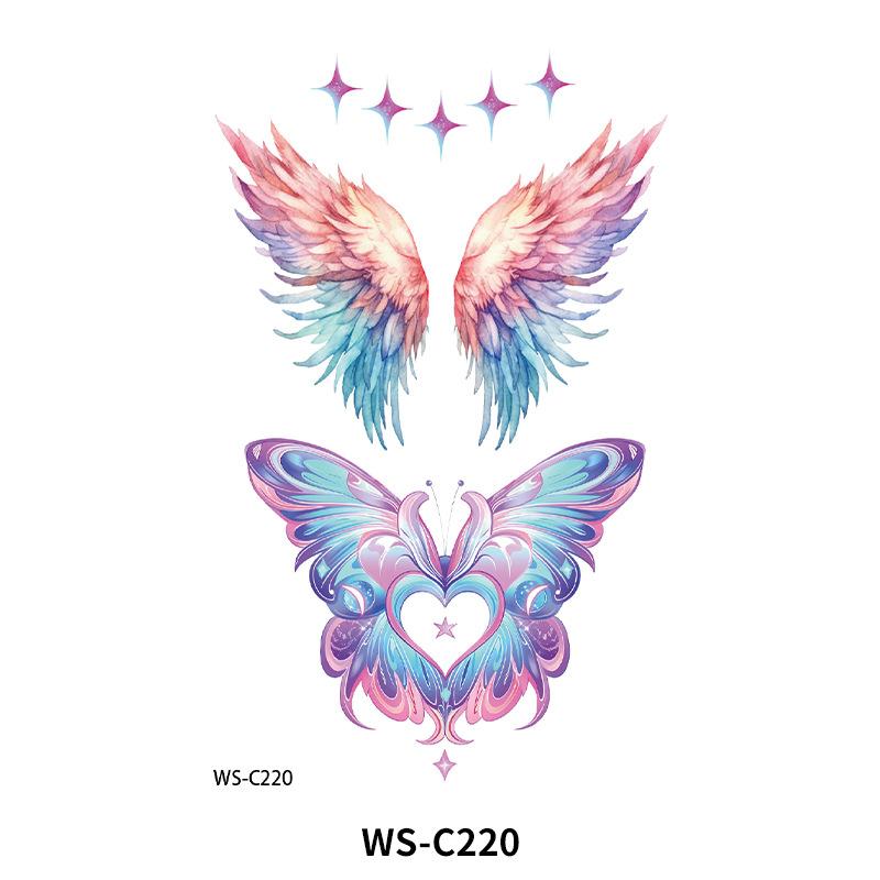 New Colored Butterfly Ins Style Tattoo Stickers Waterproof Arm Advanced Stage Performance Makeup Face