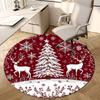 1pc Office Carpet Chair Mats Christmas Scene with Snowy Tree and Deer Perfect for Decorating Office Chairs, Living Rooms, Or Bedrooms