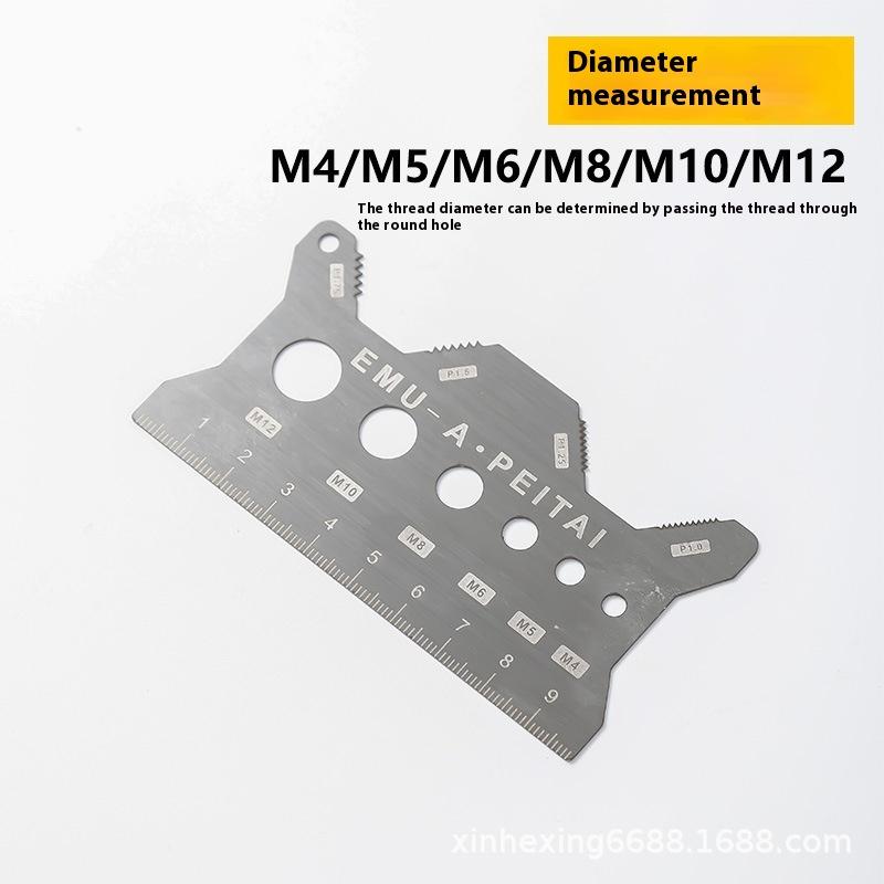 Screw Thread Pitch Gauge Ruler Measuring Tool Bolt Nut Metric Machining Threads Screw Cutting Gauge Angle Model Measuring