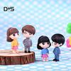 2Pcs/Set Boy Girl Cartoon Doll Miniature Ornaments Garden Dollhouse Decoration