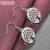 925 Sterling Silver Tree Shaped Pendant Earrings Wedding Jewelry