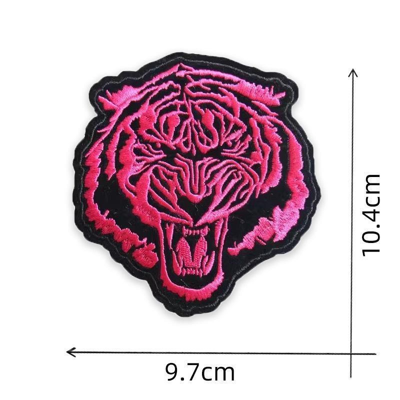 Tiger Head Embroidery Patch - Fashionable Large Applique for Coat Back Repair