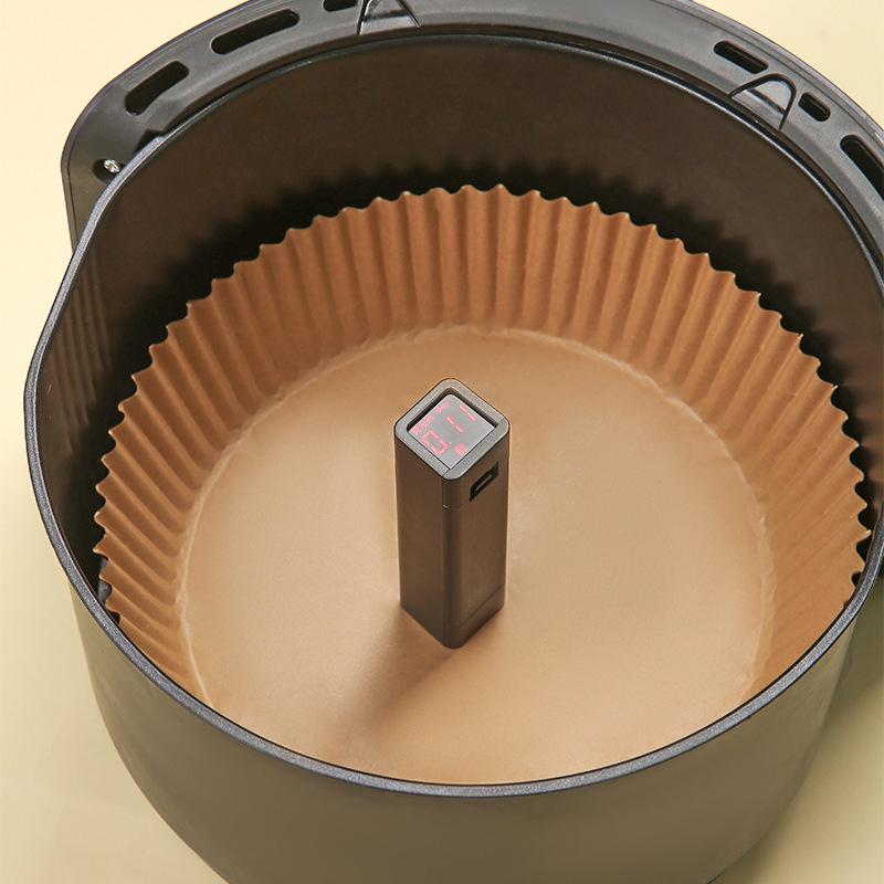 High Temperature Resistant Paper Trays For Air Fryers Oil Absorbing Paper Food Grade Silicone Paper Round Square Baking