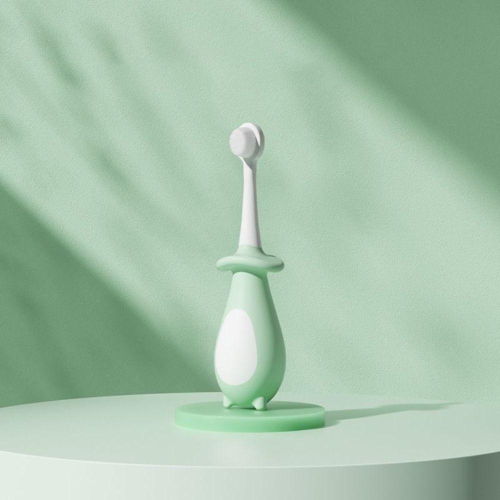 

Comfortable Child Toothbrush Soft Fur Kids Teeth Cleaning High Quality Baby Toothbrush зелений