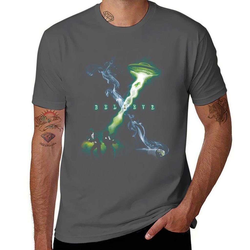 X Files TShirt Plus Size Solid Color TShirt