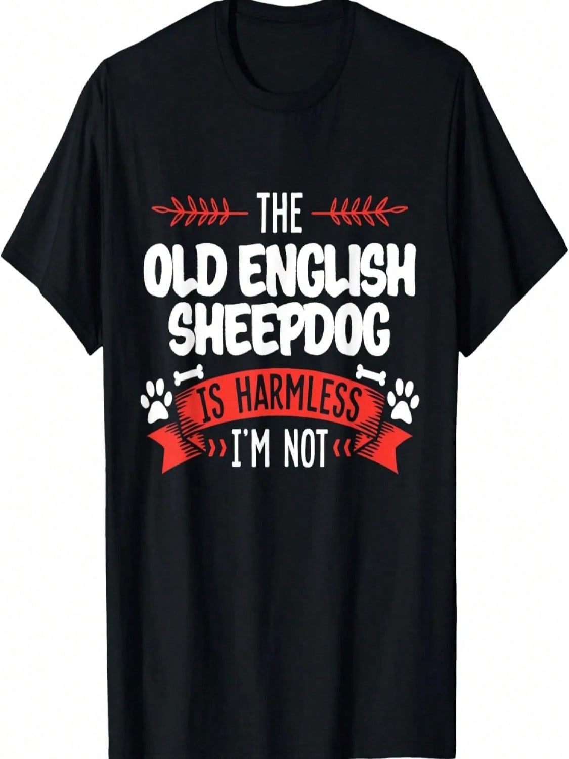 Old English Sheepdog Shirt Men Women Dog Mom Dog Lover T-Shirt S