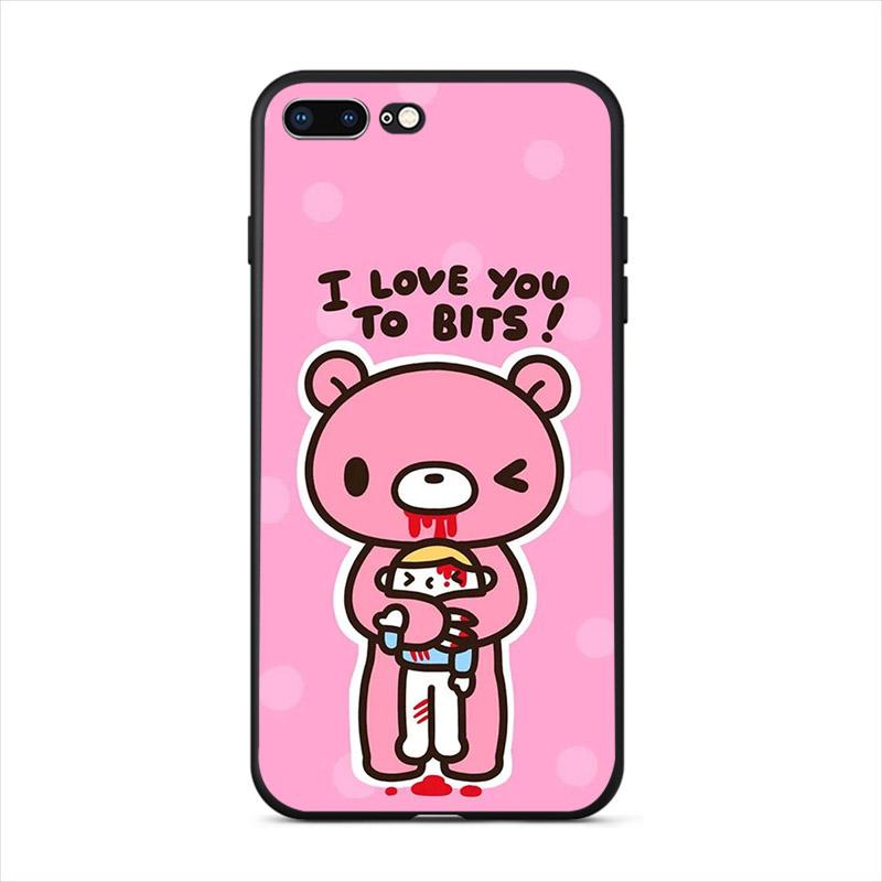 Funny Unique Cartoon Bear Phone Case For Iphone 13 12 Mini 11 Pro Max 6S 7 8 Plus X XR Hard Cover XS SE 2020 5 Cute Mobile Shell