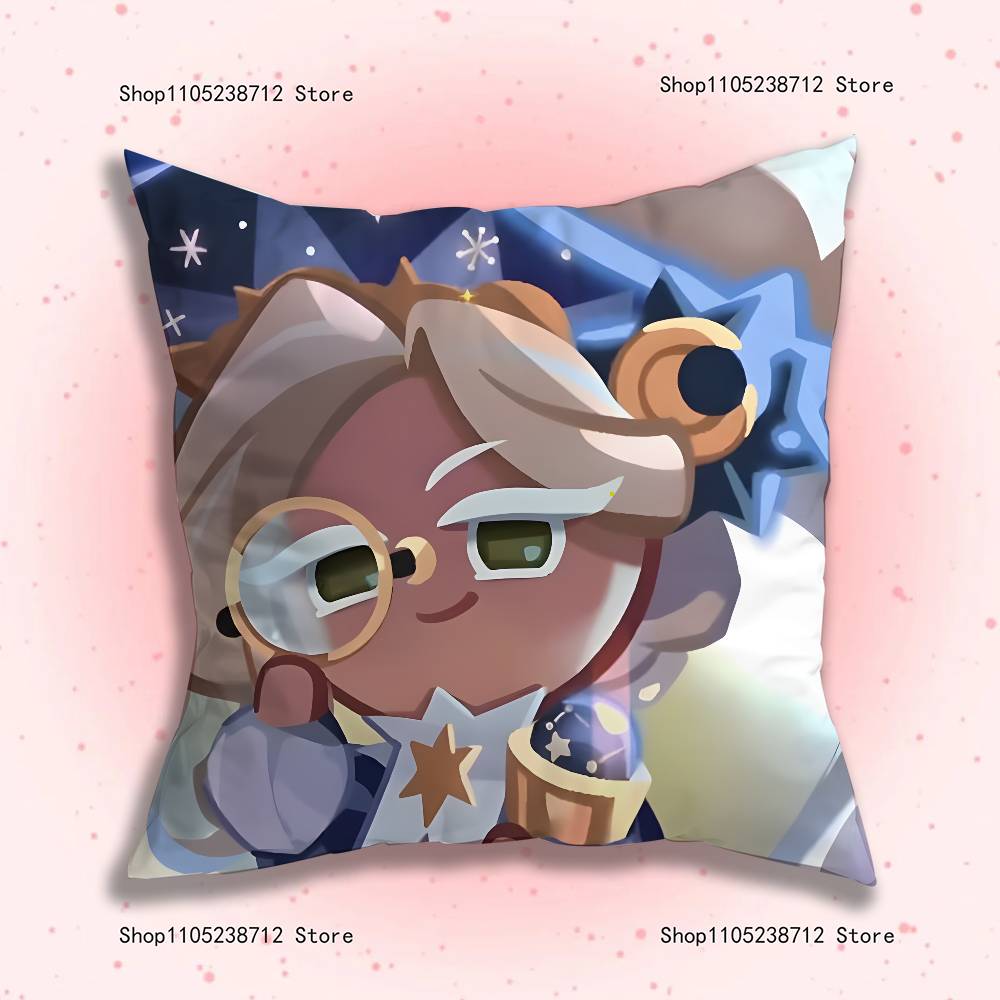 Funny Game Cute C-Cookies R-Runing Pillow Case Cute Anime Peripherals Bedroom Sofa Decorative Cushion Cover Soft Cushion Cover