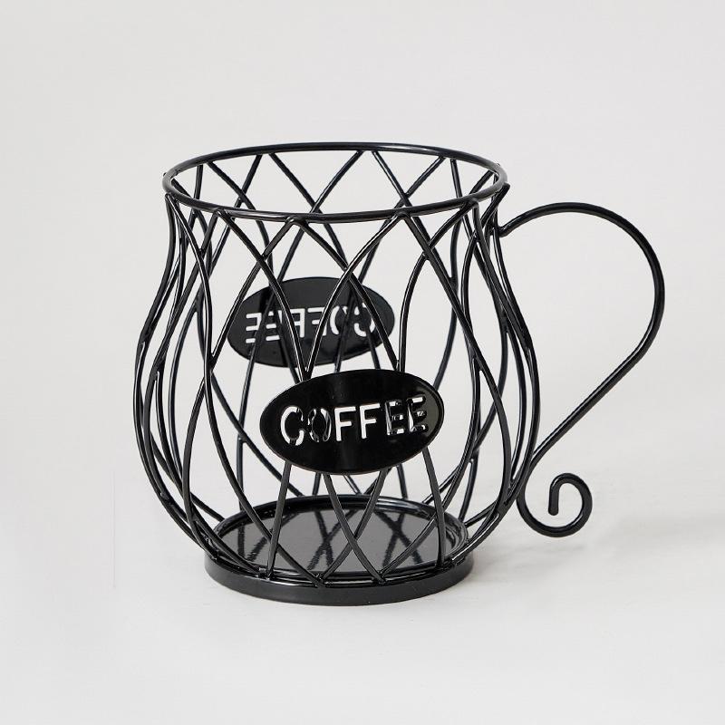 Metal Coffee Capsule Holder Display Rack Coffee Pod Organizer Coffee Shop Bar Display Large Capacity Kitchen Storage Accessories