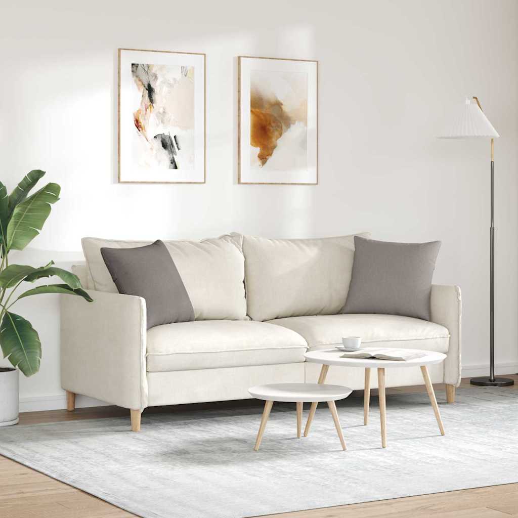 Sofa Cushions 2 Pcs Taupe 45 X 45 Cm Fabric