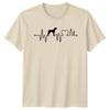 Heartbeat Dog Silhouette TShirt Animal Lover Birthday Gift For Him And Her
