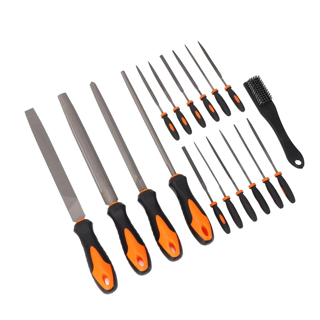 18Pcs Files Set Tool T12 Steel Metal Professional Flat Triangular Half Round Large Needle Hand File