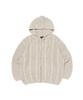Otherfits Cable Weight Knit Zip-Up Hoodie (Beige)