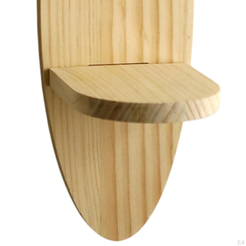 Oval Floated Shelf for Wall, Home Decor Organizer Storage Rack Wall Mount Wood Display Stand