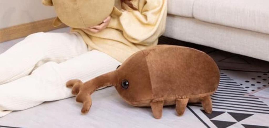 [dokidoki] Rhinoceros Beetle Plush Toy Cushion Body Pillow Cute and Fun Item for Events, Parties, Halloween, Christmas, and More. Cute and Moe