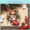 Pendant Car Holiday Cartoon Deer Design Acrylic Construction Decoration Festive