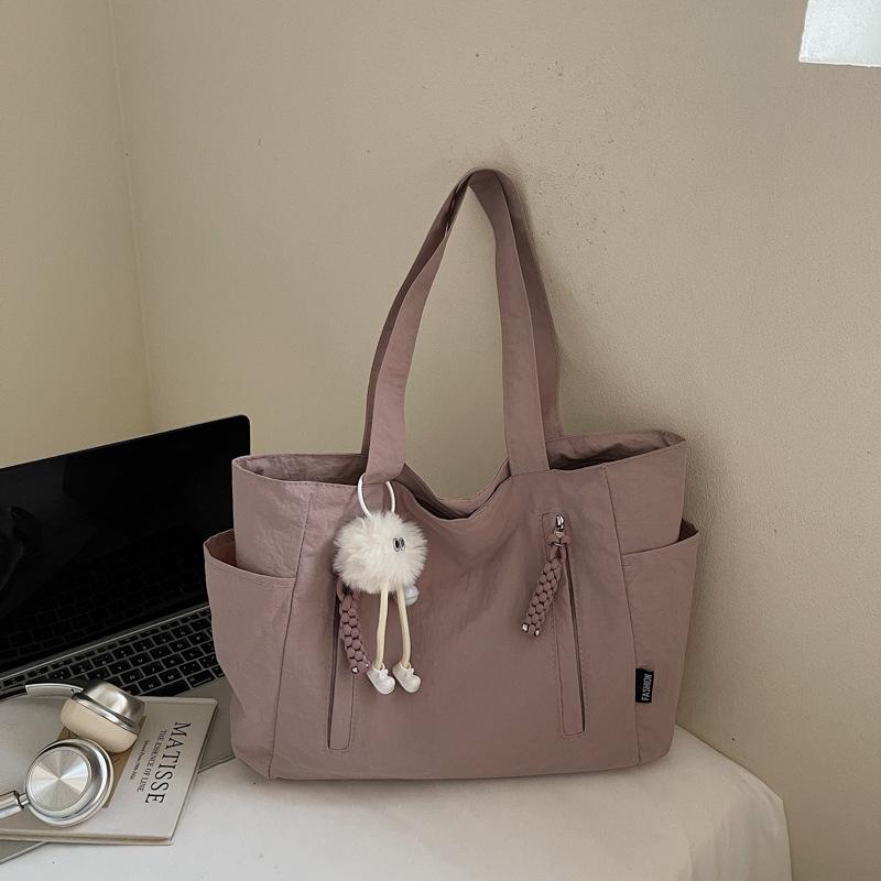 2025 Autumn New Shoulder Bag Canvas Bag Women's Large Capacity Shoulder Bag Student Fashion Tote Bag Handbag Bag